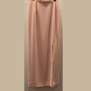 Blush a-line long maxi skirt